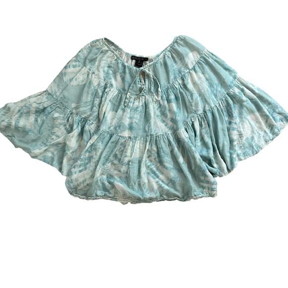 Lafayette 148 blue & white tie-dye loose top size M - Picture 10 of 12